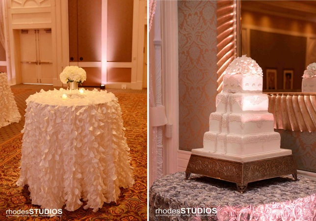 RhodesStudios_BridalShowcase_LeeJamesFloral_cocktail table and cake